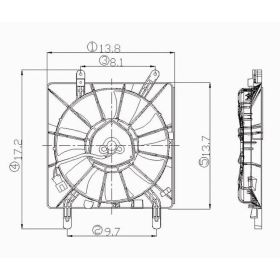 2002-2006 Acura Rsx - A/c Condenser Fan Assembly - AC3113103