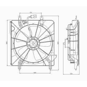 Acura TSX 2004-2008 Radiator Fan Assembly - AC3117100