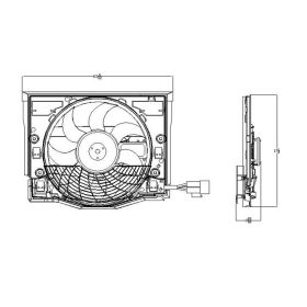 BMW 3 Series Convertible 2000-2006 A/c Condenser Fan Assembly - BM3020100