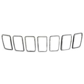 2017-2021 Jeep Grand Cherokee - Grille Trim Ring 7-piece Set - CH1210125