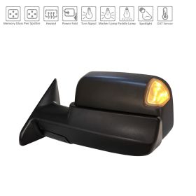 2019-2020 Dodge Ram 3500 Pickup - Driver Side Power Door Tow Mirror - CH1320487