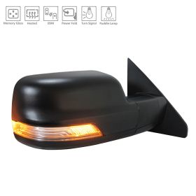 2019-2022 RAM PICKUP-RAM-1500 Passenger Side Power Door Mirror - CH1321523 OEM# 68466096AA/68466096AB