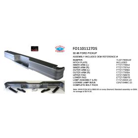 1992-1996 Ford Fullsize Pickup - Step Bumper Assembly - FO1101127