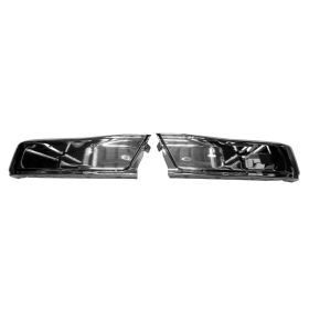 2015-2020 Ford F-150 Pickup - Rear 2-pc Left And Right Bumper End Set [step Bumper Face Bar] Chrome - FO1102380