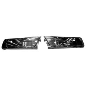 2015-2020 Ford F-150 Pickup - Rear 2-pc Left And Right Bumper End Set [step Bumper Face Bar] Chrome - FO1102381