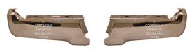 2017-2022 Ford F-450 Superduty Pickup - Rear 2-pc Left And Right Bumper End Set [step Bumper Face Bar] Chrome - FO1102386