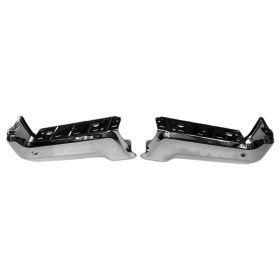 2017-2022 Ford F-250-f350 Superduty Pickup - Rear 2-pc Left And Right Bumper End Set [step Bumper Face Bar] Chrome - FO1102387