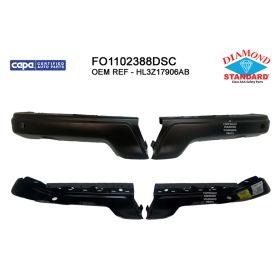 2017-2020 FORD PICKUP F150 RAPTOR Rear Bumper Face Bar [2-Pc Left And Right] For Raptor - Diamond Standard - FO1102388DSC