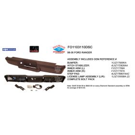 1993-2005 Ford Ranger 2wd Pickup - Rear Step Bumper Assembly - FO1103110