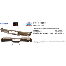 2004-2005 Ford Pickup Lightduty Rear Step Bumper Assembly - CAPA Certified ®