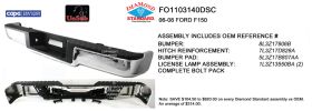 Ford Pickup Lightduty 2006-2008 Rear Step Bumper Assembly - FO1103140DSC