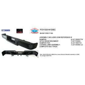 Ford Pickup Lightduty 2006-2008 Rear Step Bumper Assembly - FO1103141DSC