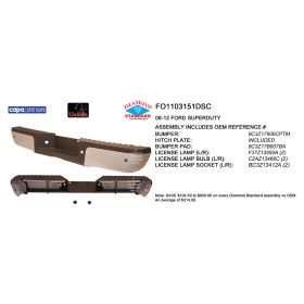 Ford Pickup F450 Superduty 2008-2012 Step Bumper Assembly - FO1103151DSC