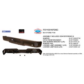 2009-2014 Ford F-150 Lightduty Pickup - Rear Step Bumper Assembly - FO1103167