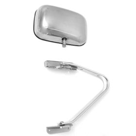 Ford Bronco 1987-1991 Driver Or Passenger Side Manual Door Chrome Head Mirror - FO1320102