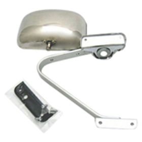 1987-1996 Ford Bronco - Driver Or Passenger Side Manual Door Chrome Head Mirror - FO1321102