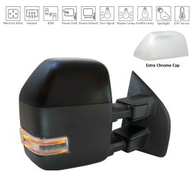 Ford Pickup Superduty 2017-2019 Passenger Side Power Tow Door Mirror - FO1321614
