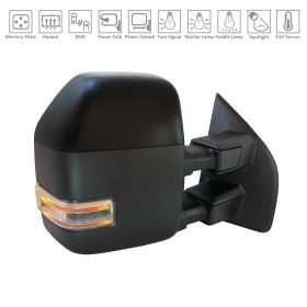 2020-2022 Ford F-550 Superduty Pickup - Passenger Side Power Door Tow Mirror - FO1321722