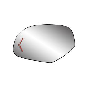 Cadillac Escalade 2007-2014 Driver Side Door Mirror Glass Assembly [encased In Backing] - GM1324138