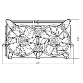 Chevrolet Pickup Chevy Silverado 2005-2006 Dual Fan Assembly - GM3115212