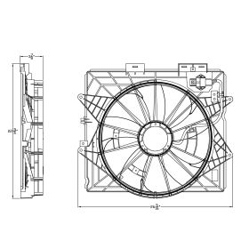 2010-2014 Cadillac Cts Wagon - Radiator/condenser Fan Assembly - GM3115253