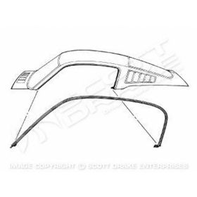 1965-1966 Ford Mustang Driver And Passenger Side Pair Of Roof Rail Weatherstrips For-fastback Models
