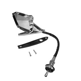 1967-1968 FORD MUSTANG Driver Side Mechanical Remote Rectangular Outside Rearview Mirror - GMK3021410671L