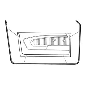 1969-1970 Ford Mustang - Driver And Passenger Side Pair Of Door Weatherstrips - GMK302242569P