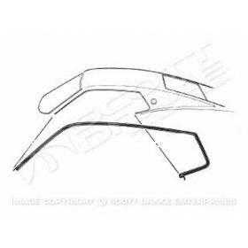 1969-1970 Ford Mustang - Driver And Passenger Side Pair Of Roof Rail Weatherstrips For Fastback Models - GMK3022537692P