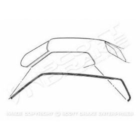 1971-1973 Ford Mustang - Driver And Passenger Side Pair Of Roof Rail Weatherstrips For Coupe Models - GMK3023537711P