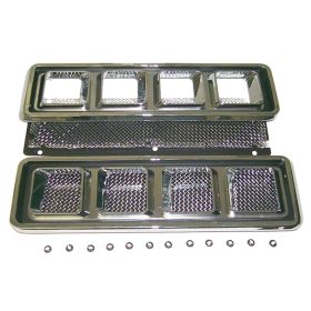 1968-1969 Chevrolet Camaro Hood Panel Insrt Ss Lh/rh Pair Includes Screens/plates/hardware For-pair