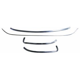 1975-1981 Chevrolet Camaro - 4-piece Black Anodized Rear Window Reveal Moulding Set  - GMK402171575S