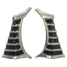 1966-1966 Chevrolet El Camino - Pair Of Lower Outer Grille Moldings - GMK403105666P