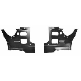 1968-1972 Buick Skylark - Driver And Passenger Side Pair Of Black Kick Panels For Models With Air Conditioning - GMK4032406686P