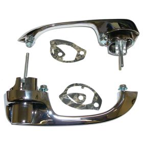 1963-1964 Chevrolet Impala - Driver And Passenger Side Pair Of Outer Door Handles For 2-door Hardtop And Convertible Models - GMK404344063S