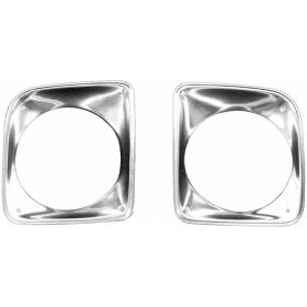 1967-1968 CHEVROLET PICKUP CHEVY FULLSIZE C/K 2-Piece Head Light Bezel Set - GMK414306067P