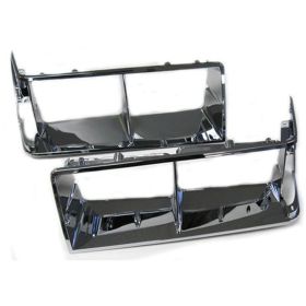 1984-1987 Buick Regal - Head Light Bezel Pair Black Plastic - GMK4462060841P