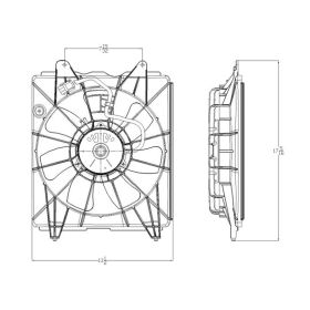 Honda Civic Hybrid 2006-2011 Condenser Fan Assembly - HO3113124