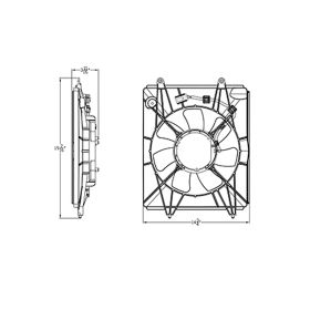2015-2016 Honda Crv - A/c Condenser Fan Assembly - HO3113138