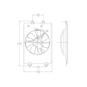 2006-2008 Honda Ridgeline - Condenser Fan Assembly - HO3115141