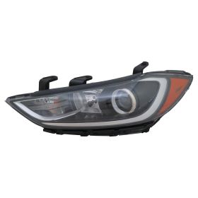 Hyundai Elantra Sedan 2017-2018 Driver Side Halogen Headlight Assembly - HY2502206