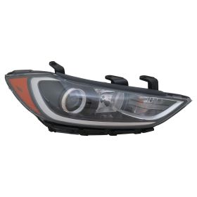 Hyundai Elantra Sedan 2017-2018 Passenger Side Halogen Headlight Assembly - HY2503206