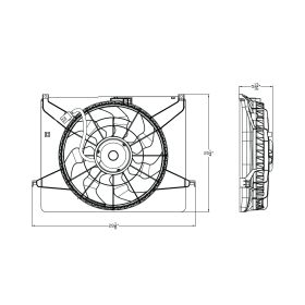 Hyundai Sonata 2009-2010 Engine Cooling Fan Assembly - HY3115134