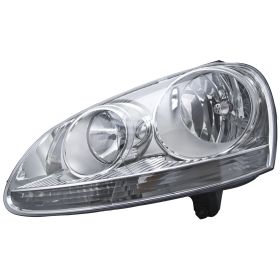 Volkswagen Jetta (type 5) 2006-2009 Driver Side Halogen Head Light Assembly - KEYVW2502127