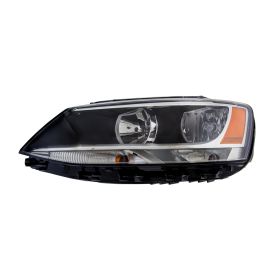 2011-2016 Volkswagen Jetta (type 6) - Driver Side Halogen Headlight Assembly - KEYVW2502146