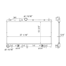 Subaru Crosstrek 2016-2017 Radiator - RAD13092