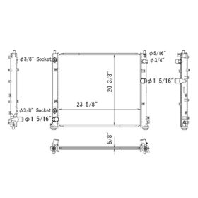 Cadillac CTS 2008-2012 Radiator - RAD13108