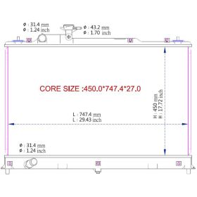 Mazda CX7 2010-2012 Radiator 2.3 Liter L4 With Turbo - RAD13156