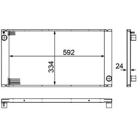 Mini Cooper Clubman 2008-2014 Radiator For 1.6 Liter L4 Turbocharged Engine - RAD13166