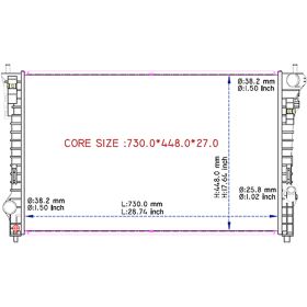 Ford Taurus Sho 2010-2012 Radiator - RAD13186